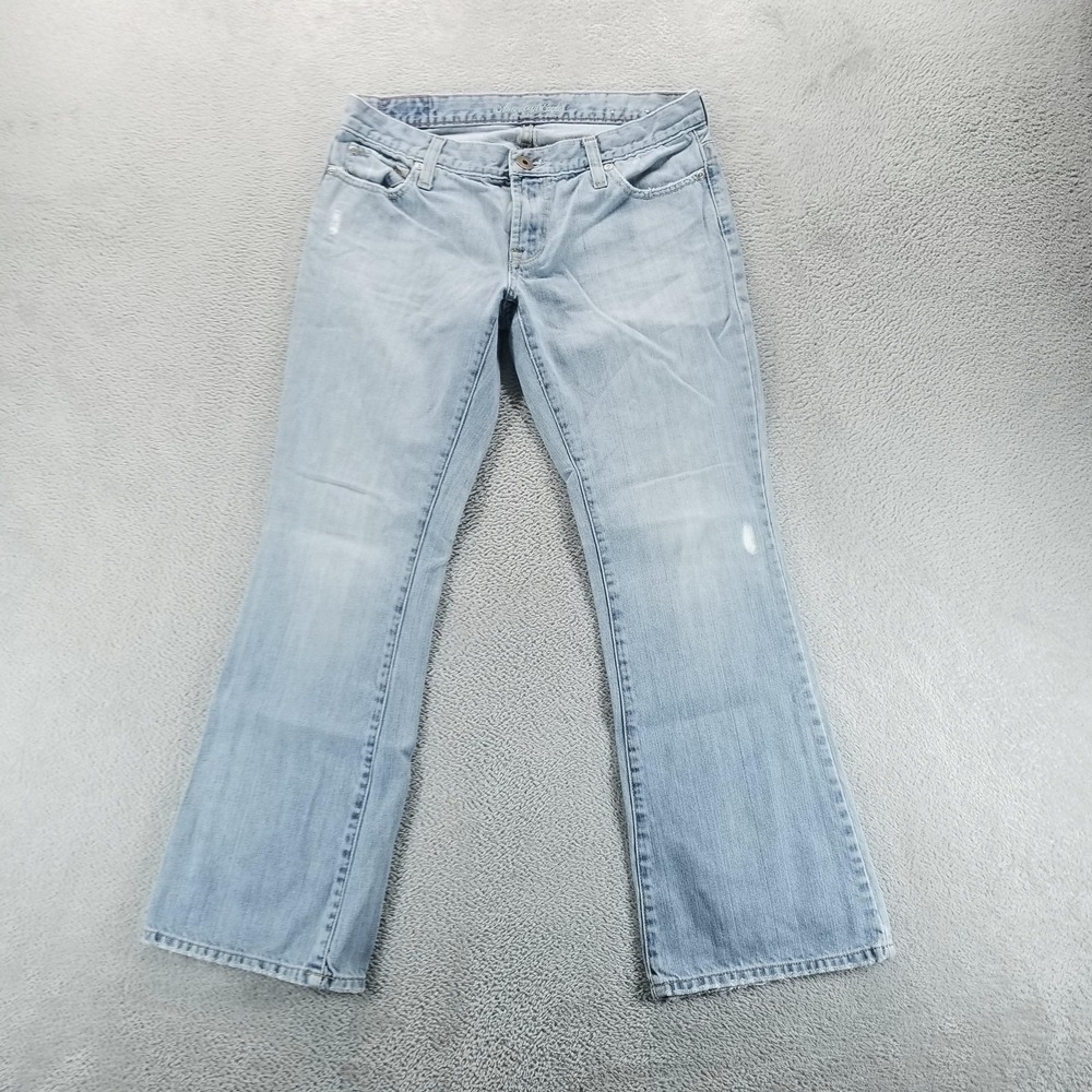 VTG American Eagle Jeans Womens 4 Petite Blue Hipster Skinny Flare Low Rise Y2K‎